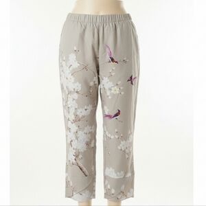 Floral Bird Print Scrub Pants **2/$35**